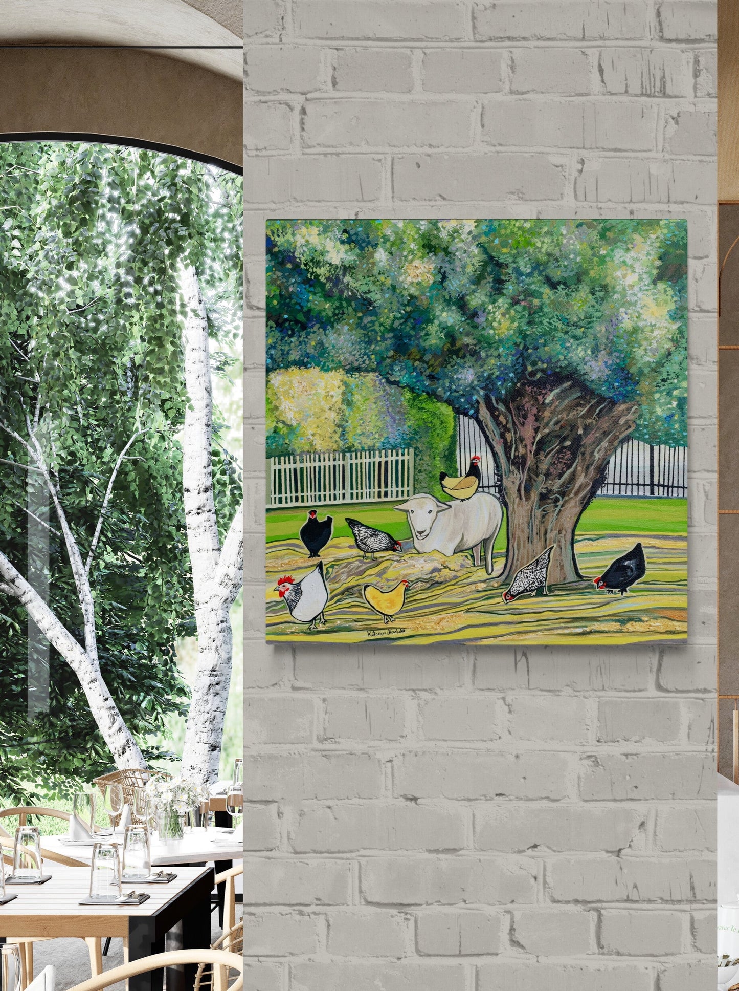 'Lil Flock Of Fluff' canvas Print