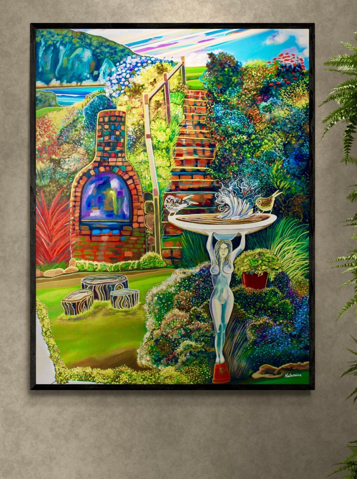 'Backyard Bliss' canvas print