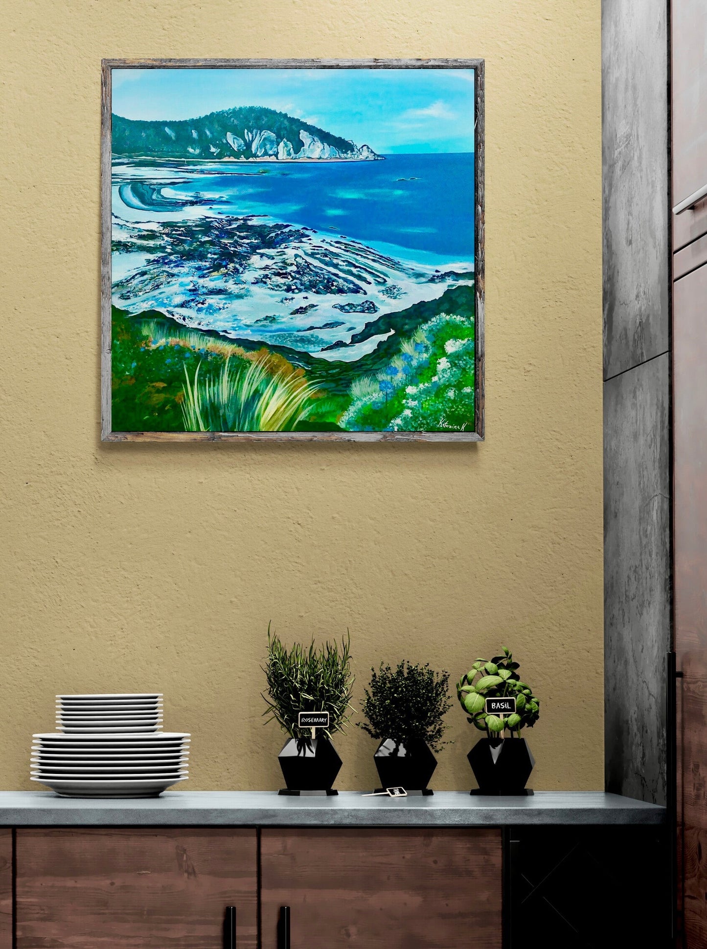 'On The Rocks' canvas print