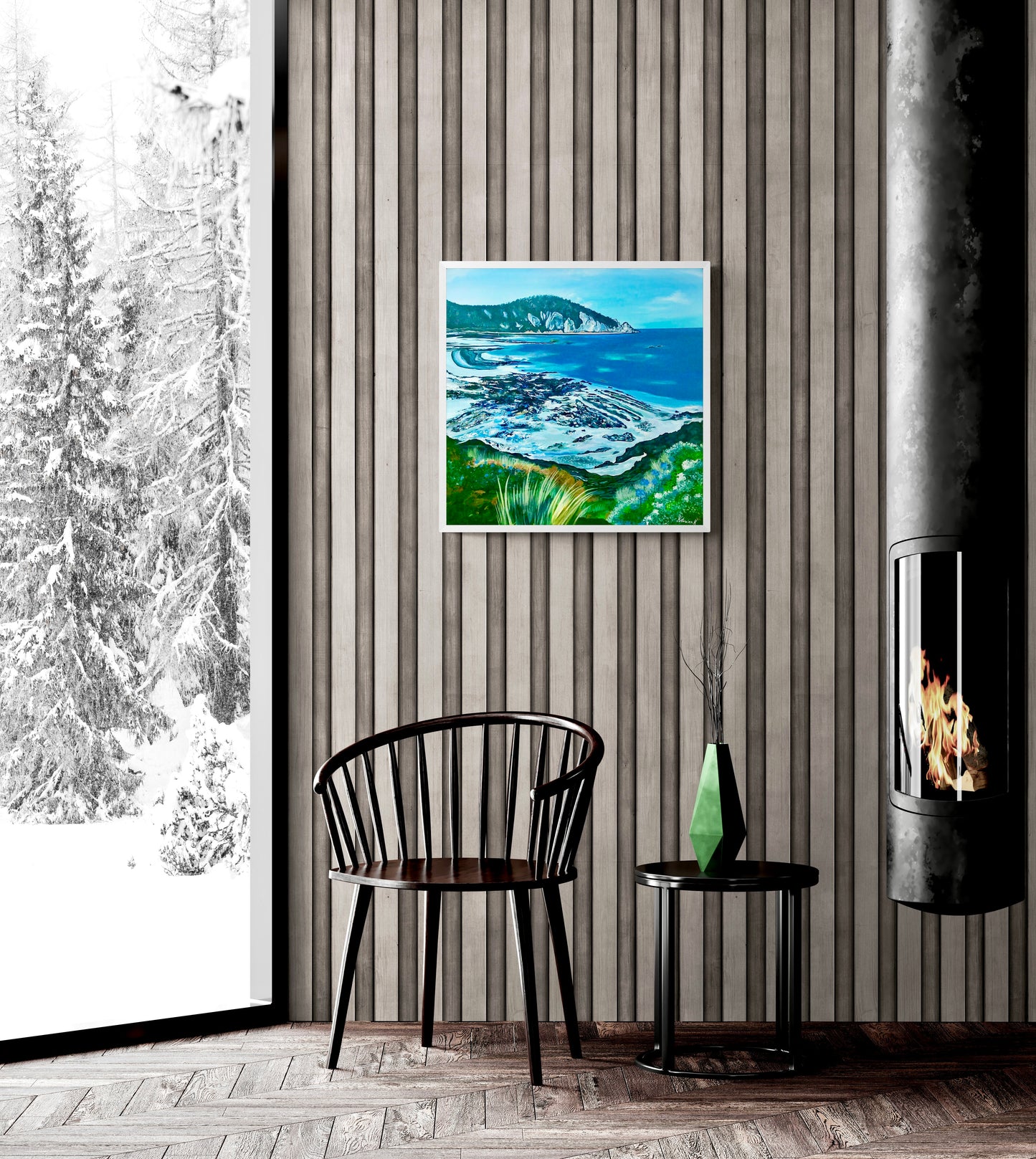 'On The Rocks' canvas print