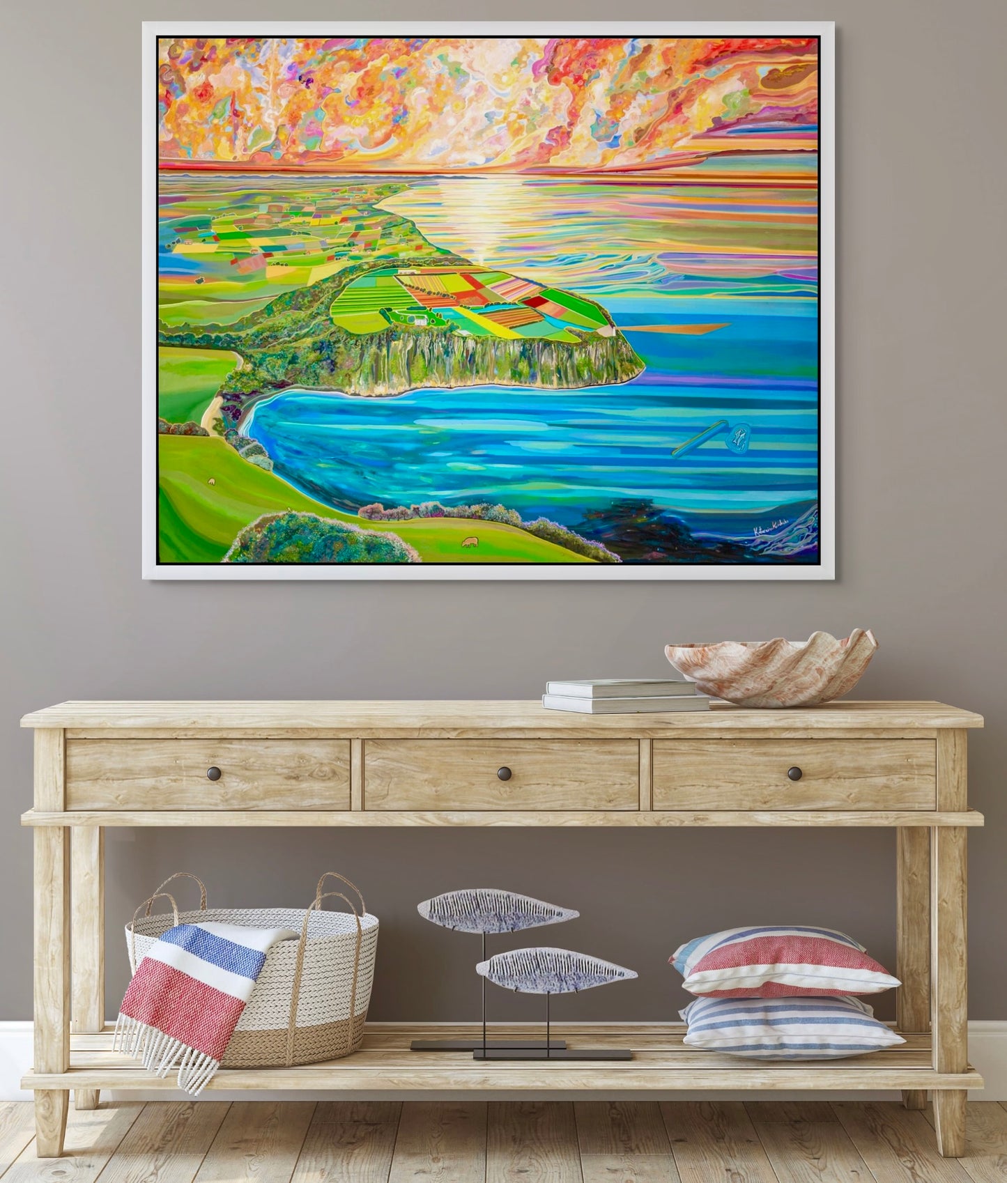 'Tulip Season Upon Table Cape' canvas Print