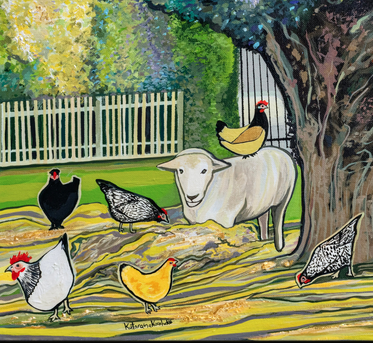 'Lil Flock Of Fluff' canvas Print