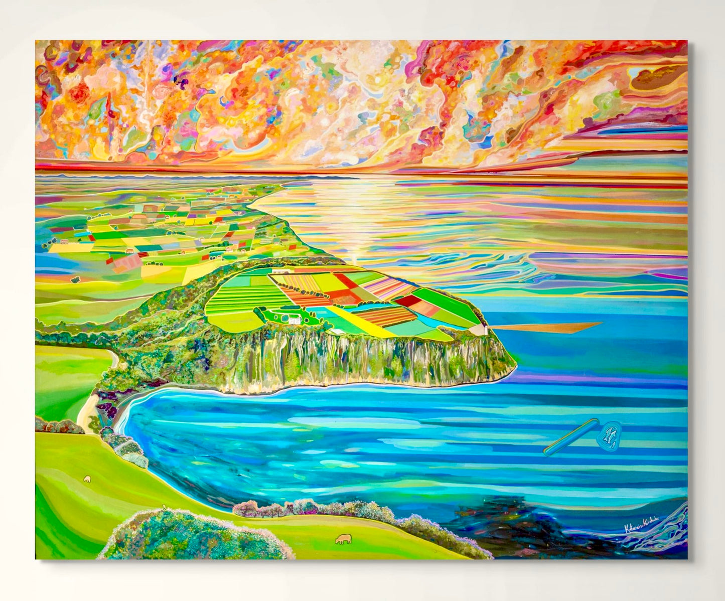 'Tulip Season Upon Table Cape' canvas Print