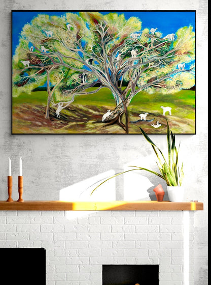 'Goats, They Climb Trees' Canvas Print