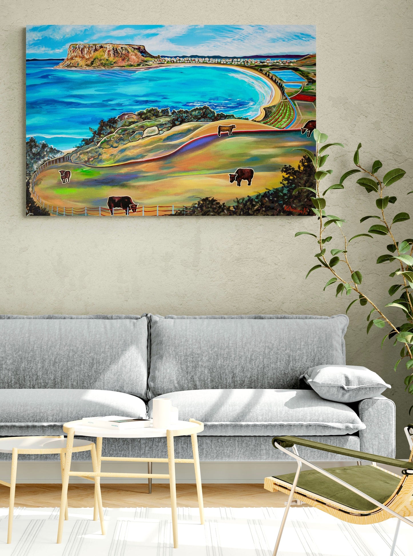 'The Cows Are Happy' canvas print