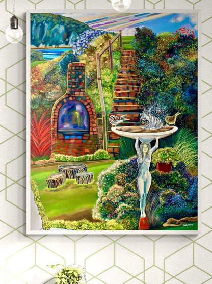 'Backyard Bliss' canvas print