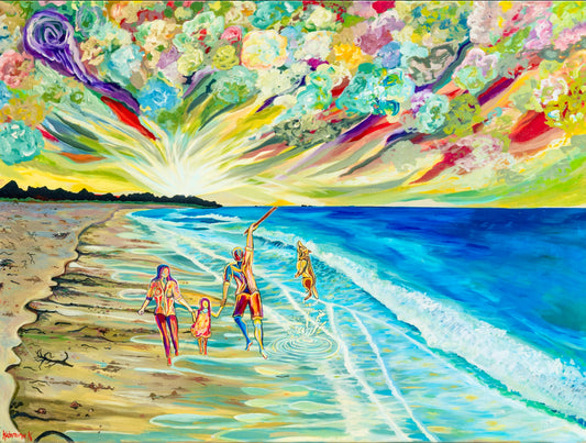 'Day Out At The Beach' canvas Print