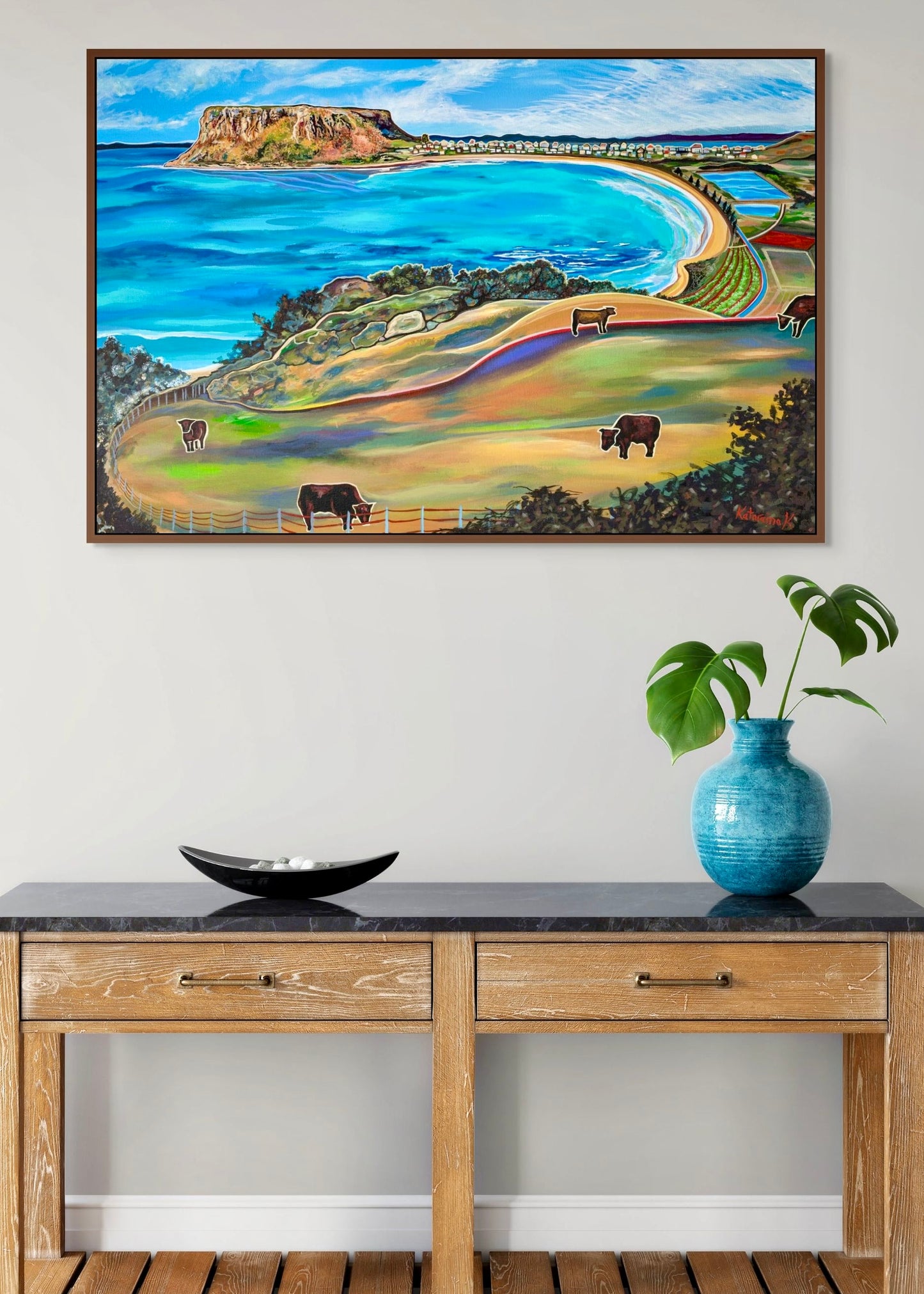 'The Cows Are Happy' canvas print