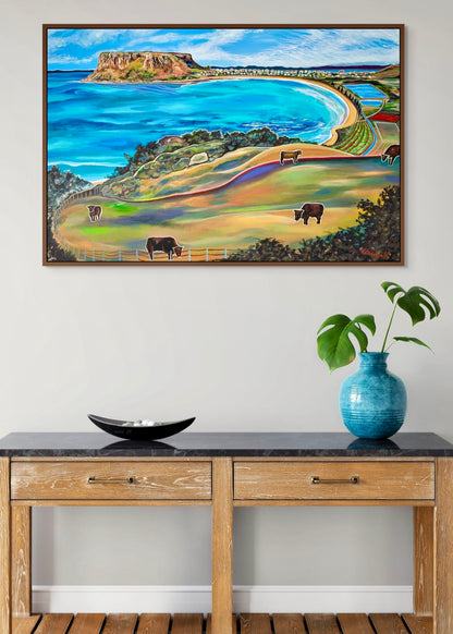 'The Cows Are Happy' canvas print