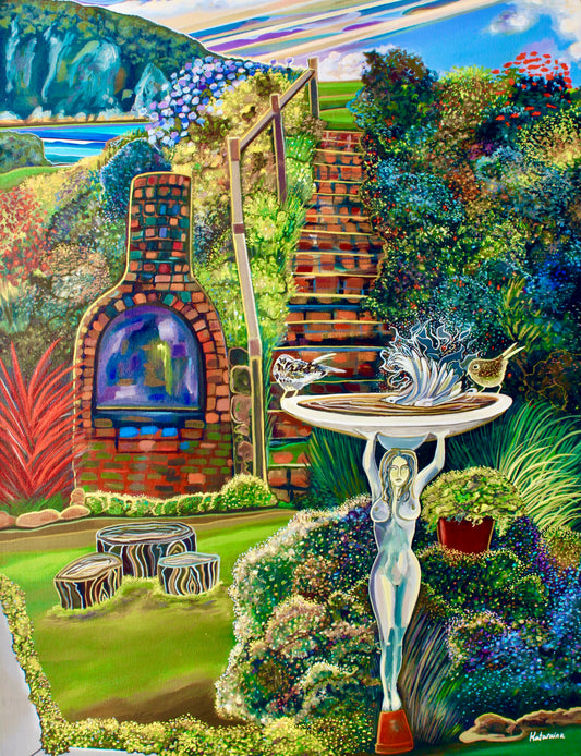 'Backyard Bliss' canvas print