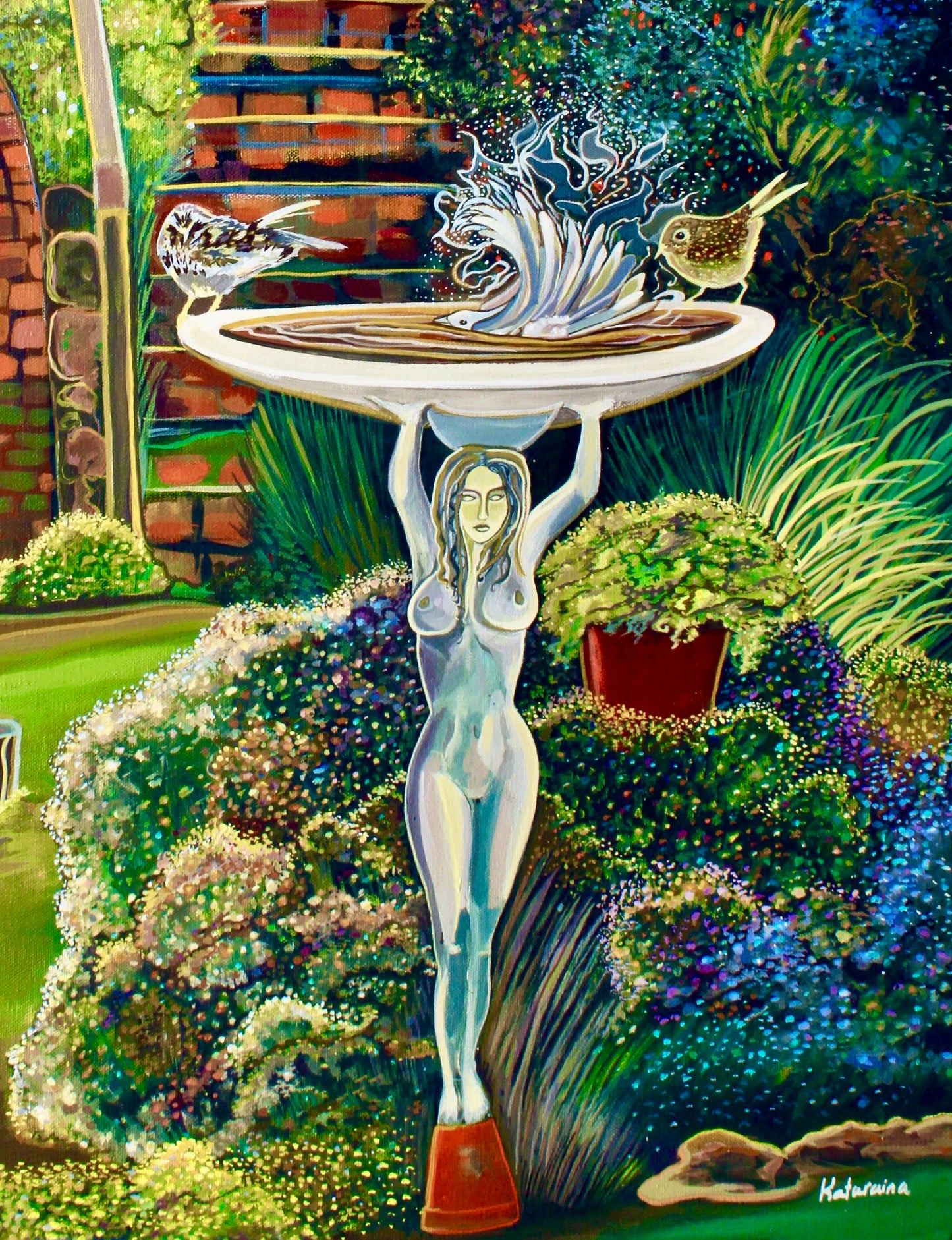 'Backyard Bliss' canvas print