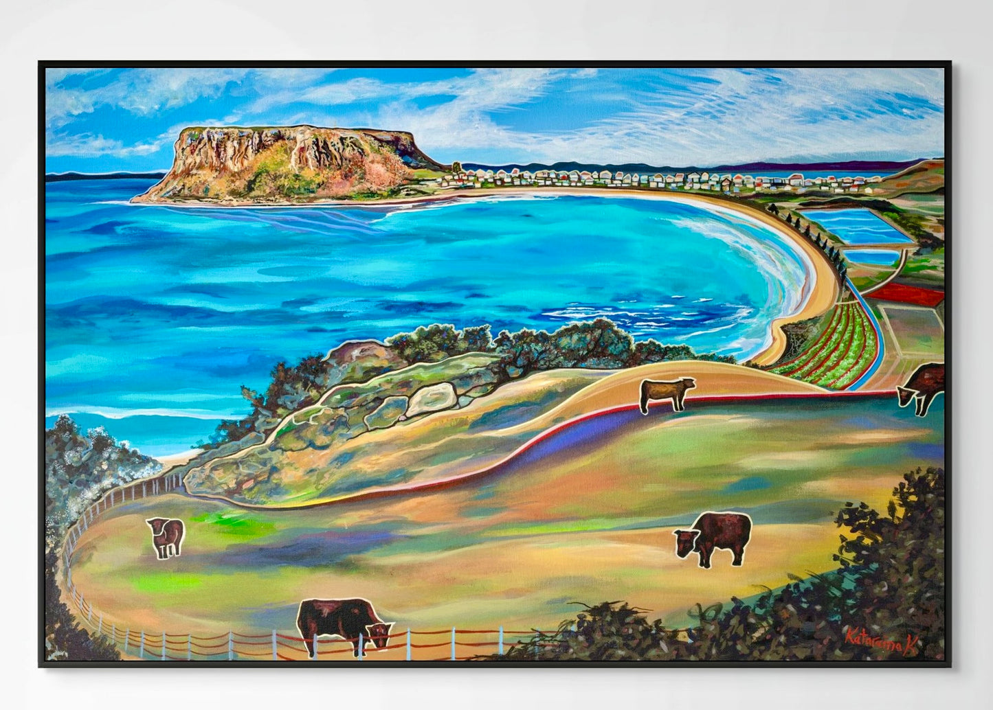 'The Cows Are Happy' canvas print