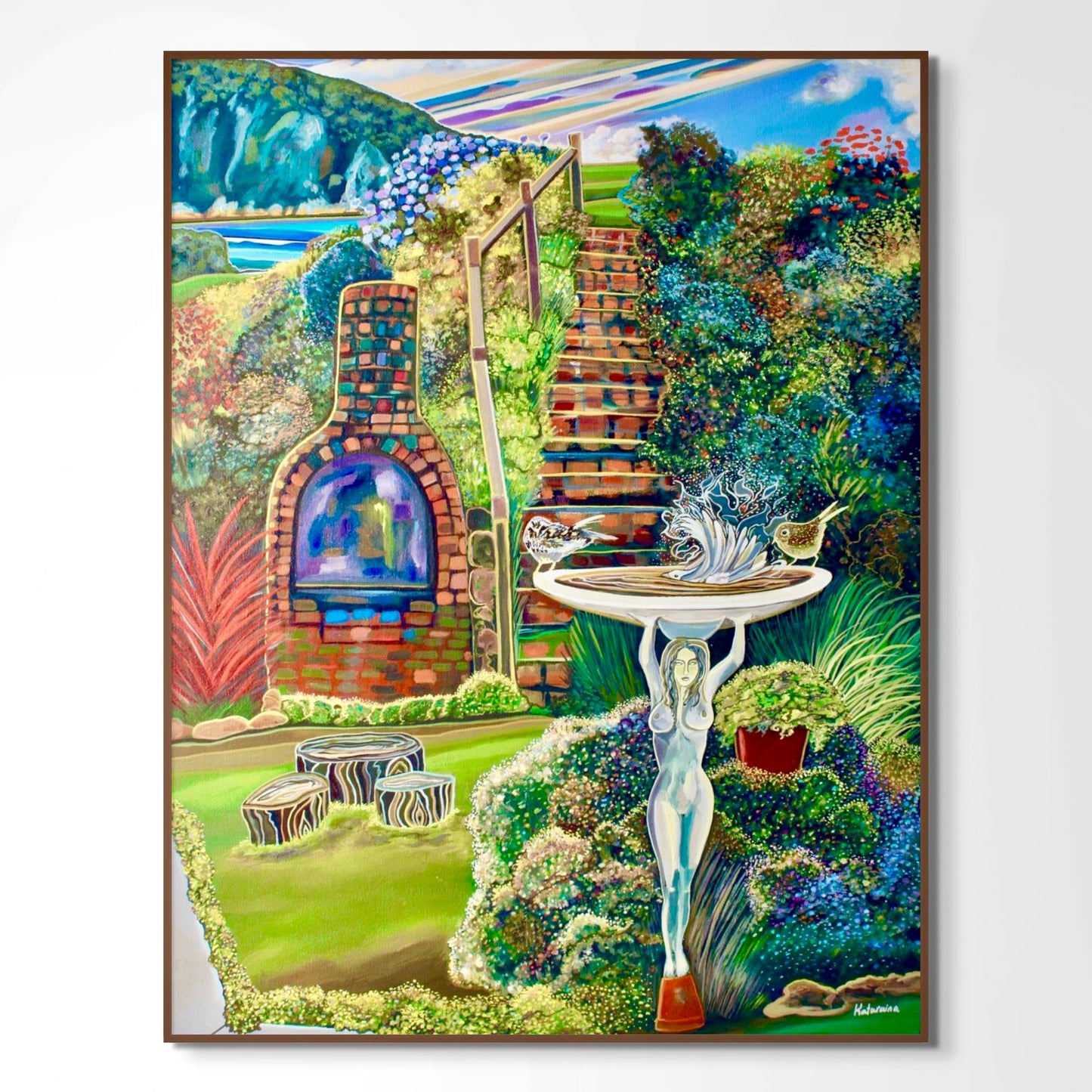 'Backyard Bliss' canvas print
