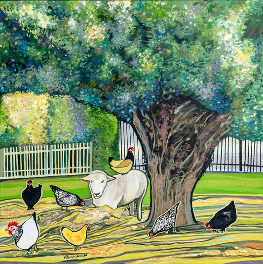 'Lil Flock Of Fluff' canvas Print