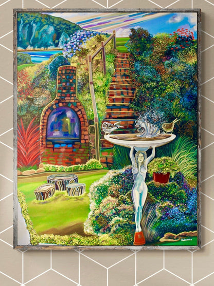 'Backyard Bliss' canvas print