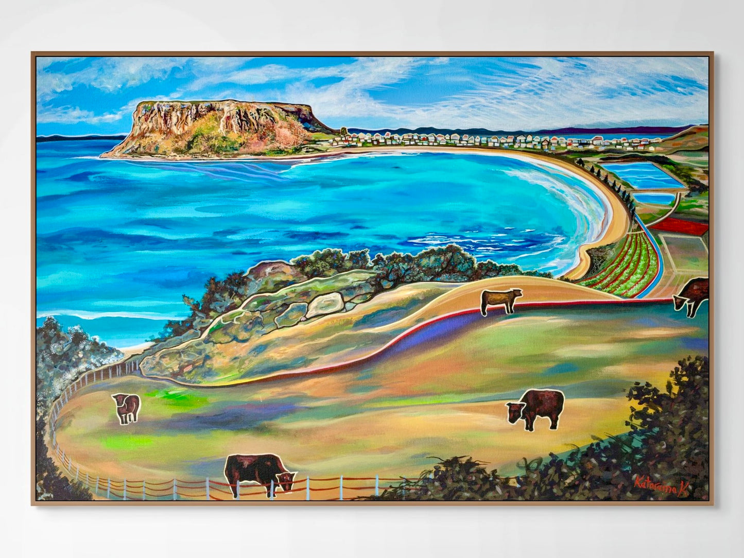 'The Cows Are Happy' canvas print