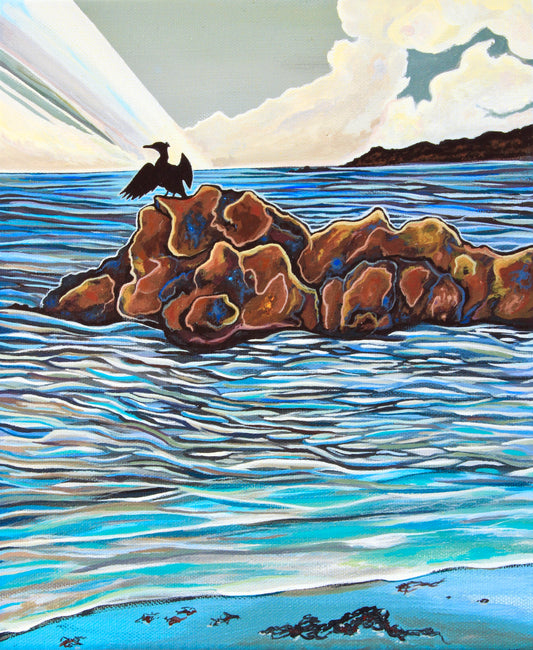 'Ocean Wings' ( Cormorant ) canvas print