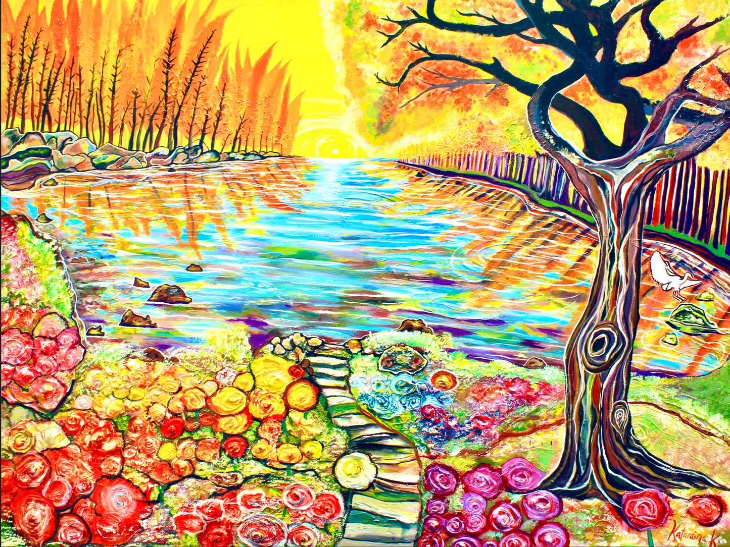 'Marmalade Skies' canvas print