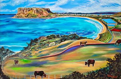 'The Cows Are Happy' canvas print
