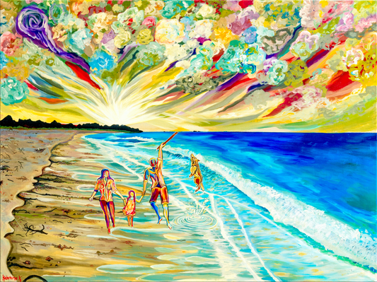 'Day Out At The Beach' canvas Print