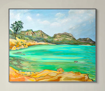 'Honeymoon Bay and the Little Drifter' canvas print