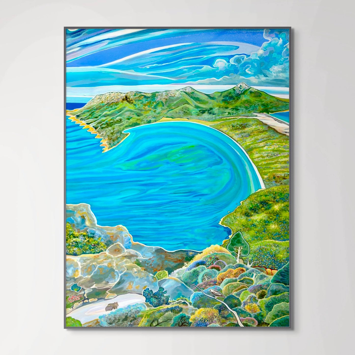 'Wineglass Bay Holiday' canvas print