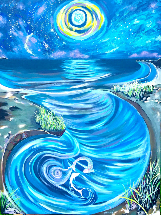 'Swim Of The Night Souls' canvas print