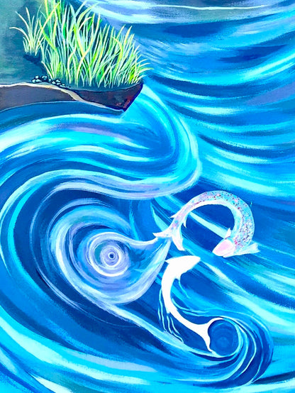 'Swim Of The Night Souls' canvas print