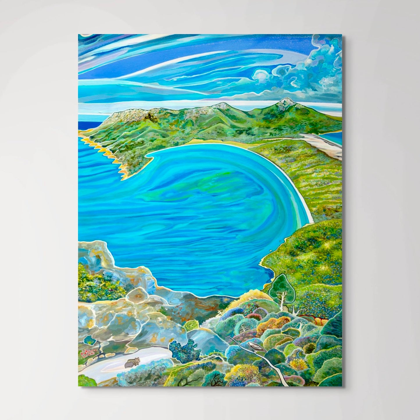 'Wineglass Bay Holiday' canvas print