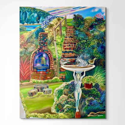 'Backyard Bliss' canvas print