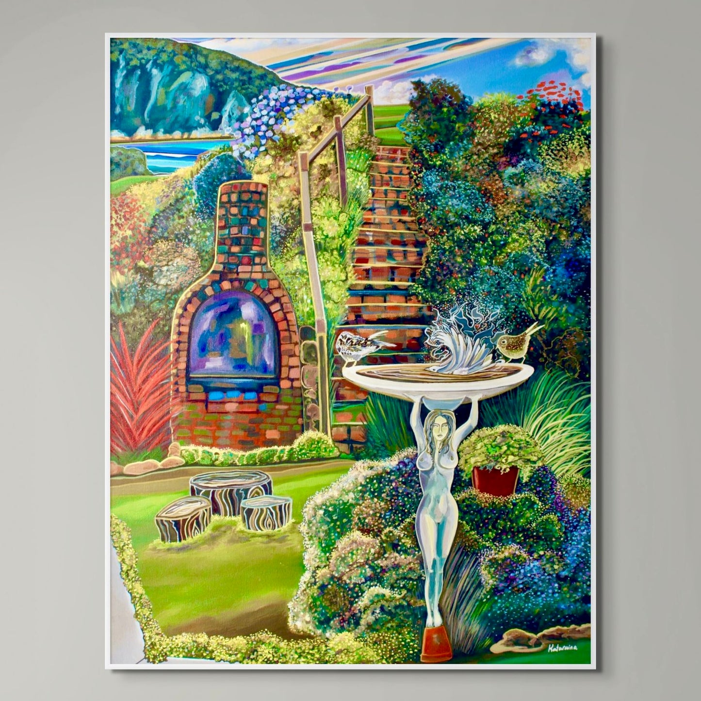 'Backyard Bliss' canvas print