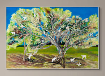 'Goats, They Climb Trees' Canvas Print