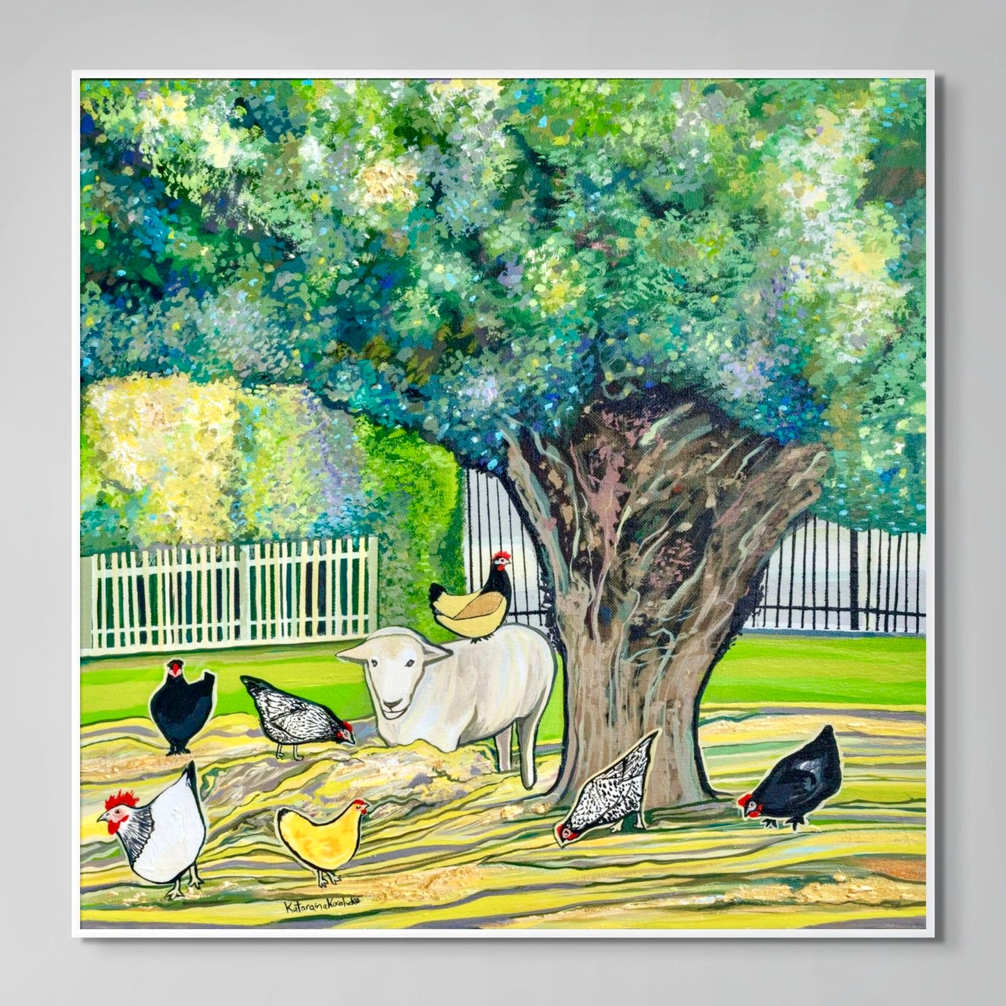 'Lil Flock Of Fluff' canvas Print