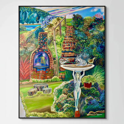 'Backyard Bliss' canvas print