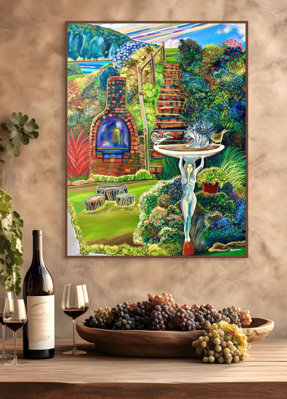 'Backyard Bliss' canvas print