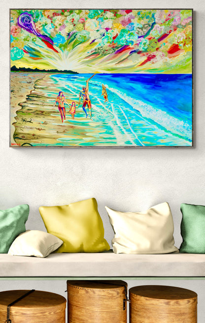 'Day Out At The Beach' canvas Print