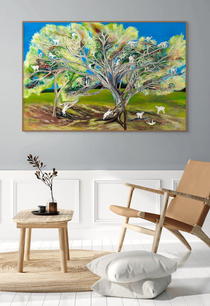'Goats, They Climb Trees' Canvas Print