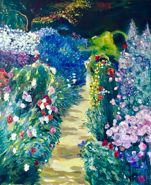 'Down The Garden Path' canvas print