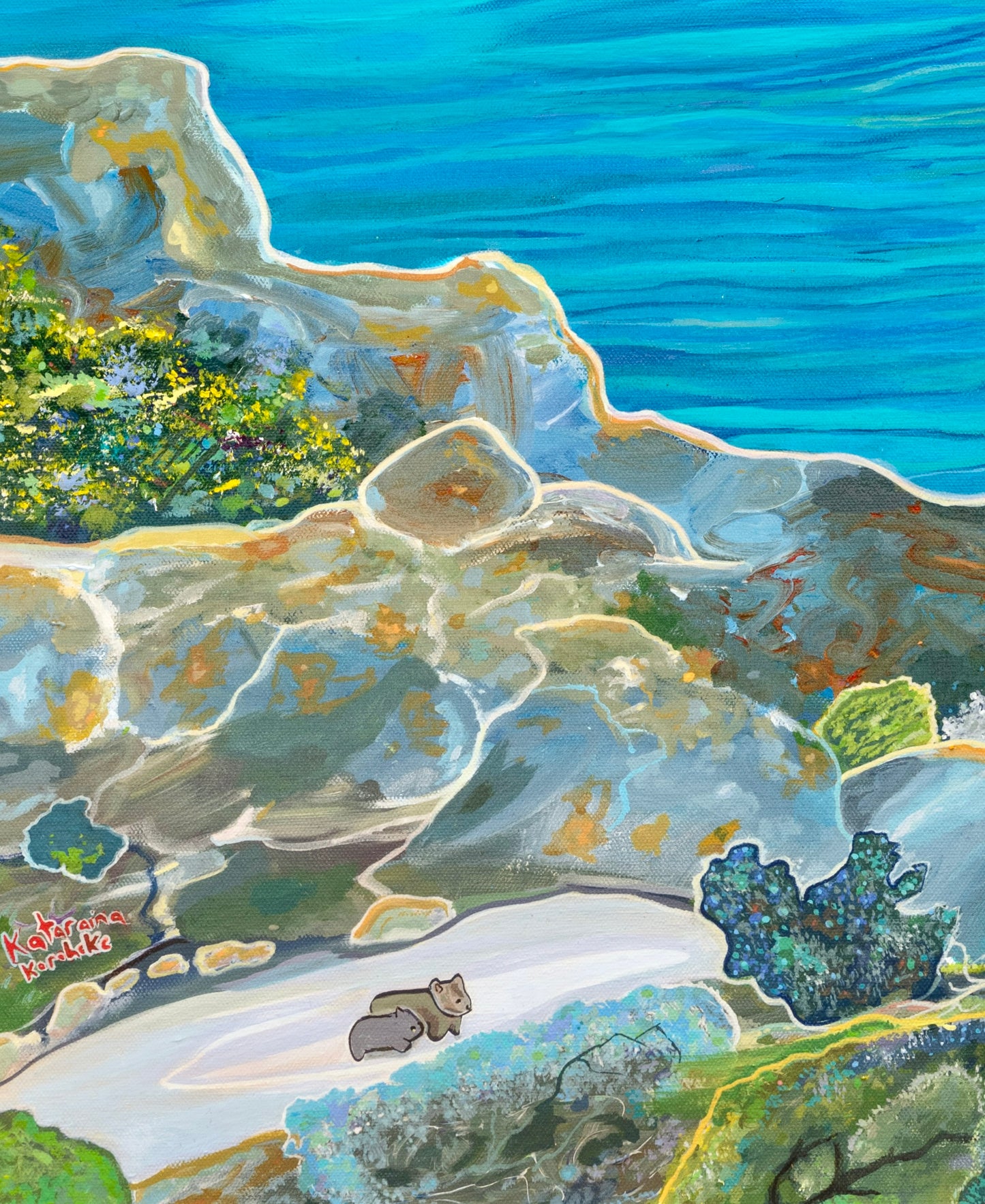 'Wineglass Bay Holiday' acrylic print