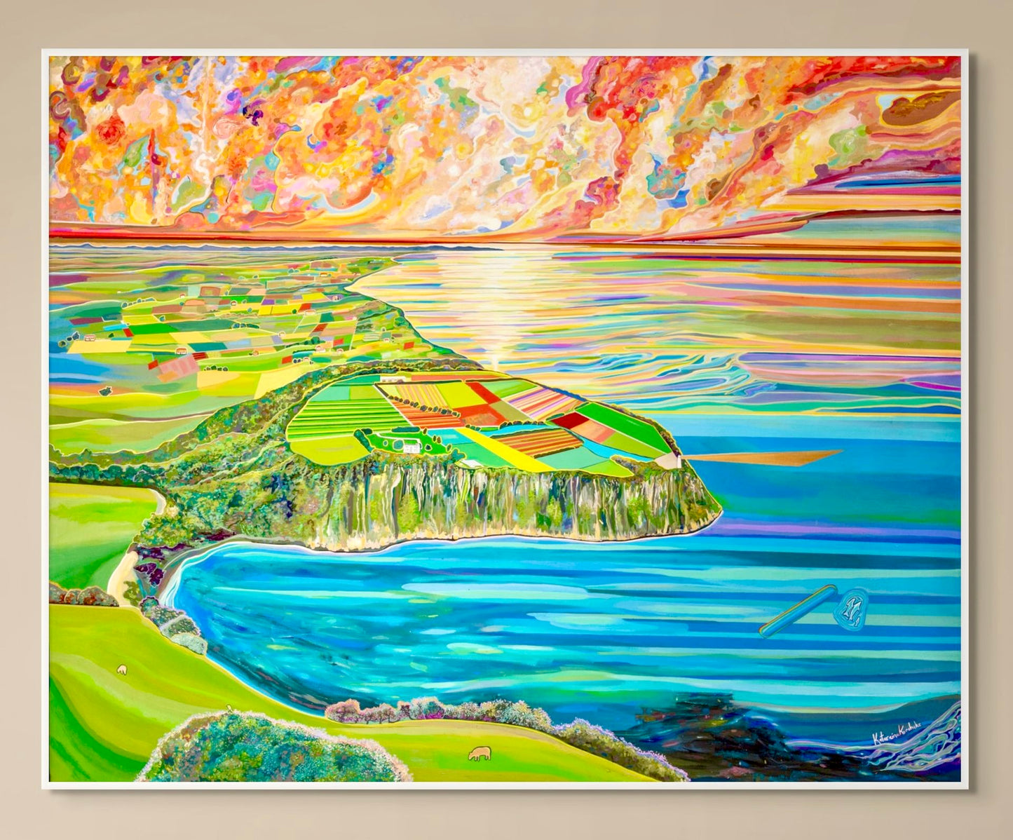 'Tulip Season Upon Table Cape' canvas Print