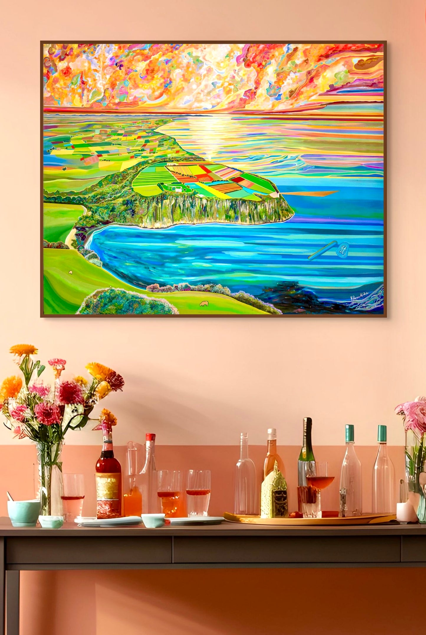 'Tulip Season Upon Table Cape' canvas Print