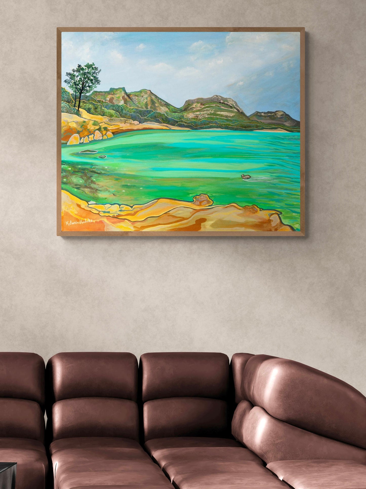 'Honeymoon Bay and the Little Drifter' canvas print
