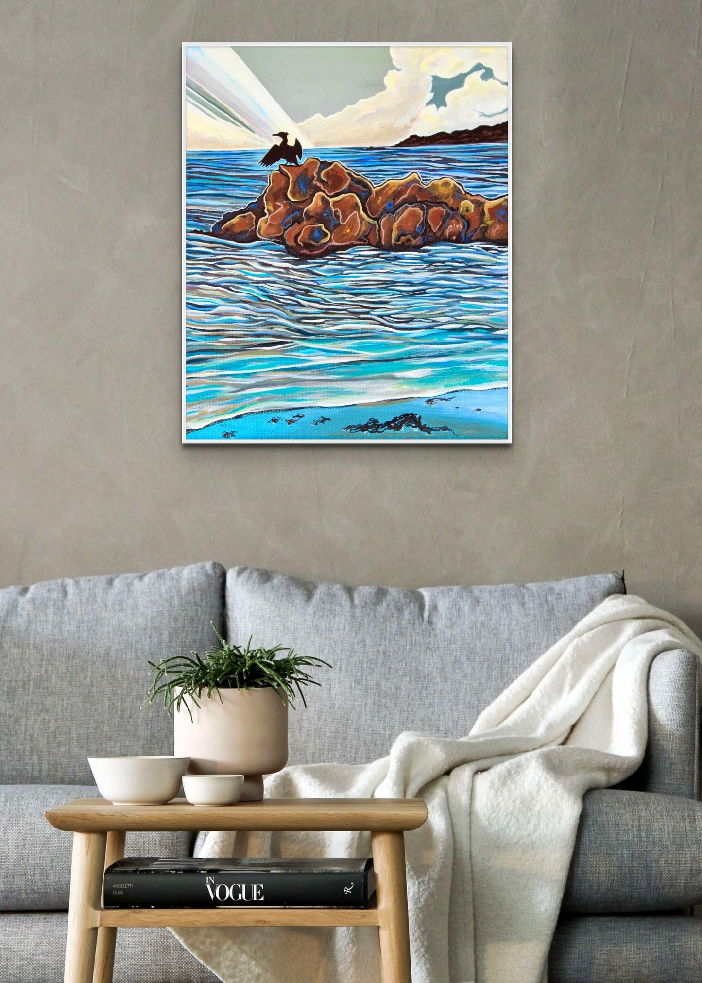'Ocean Wings' ( Cormorant ) canvas print