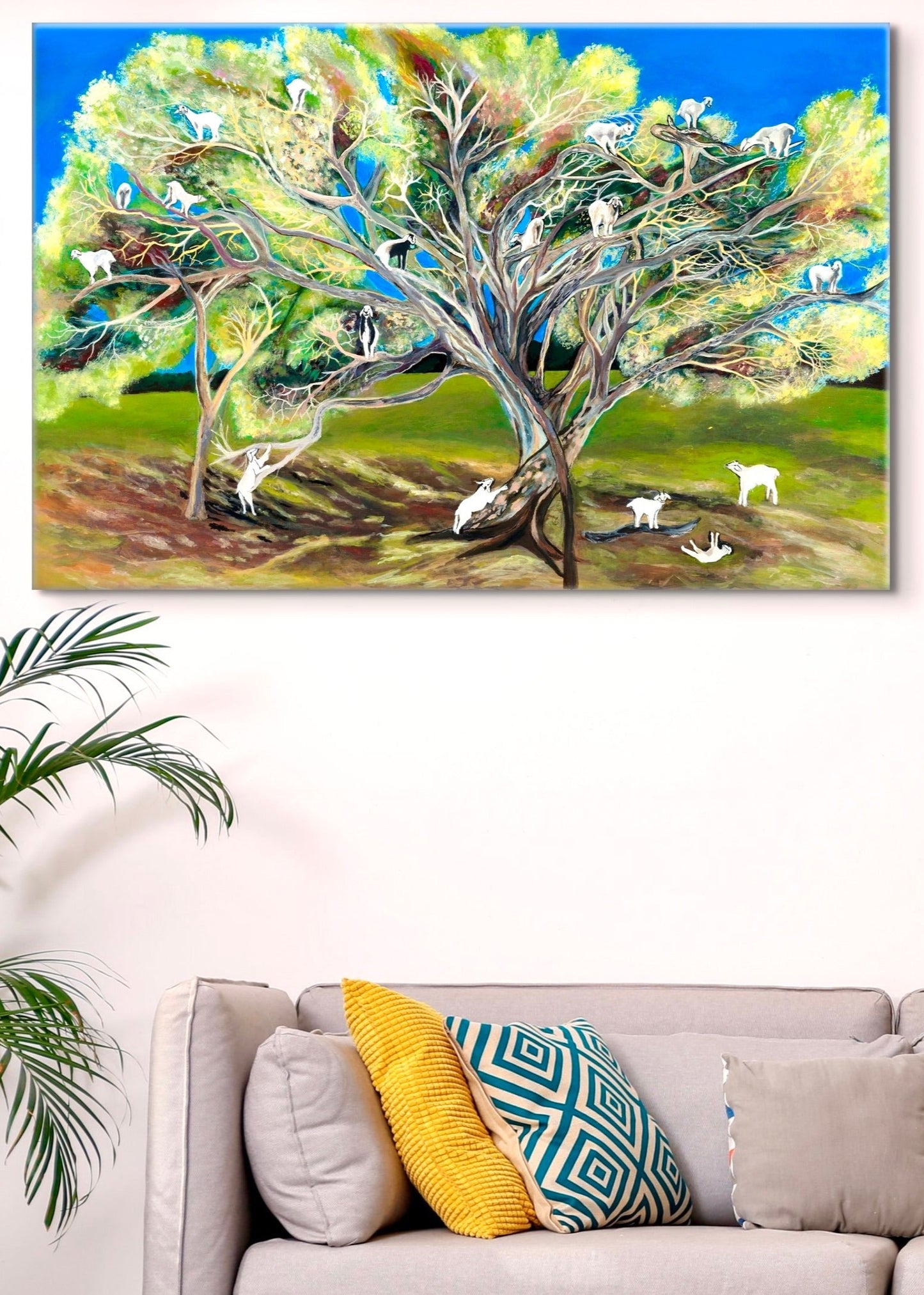 'Goats, They Climb Trees' acrylic print